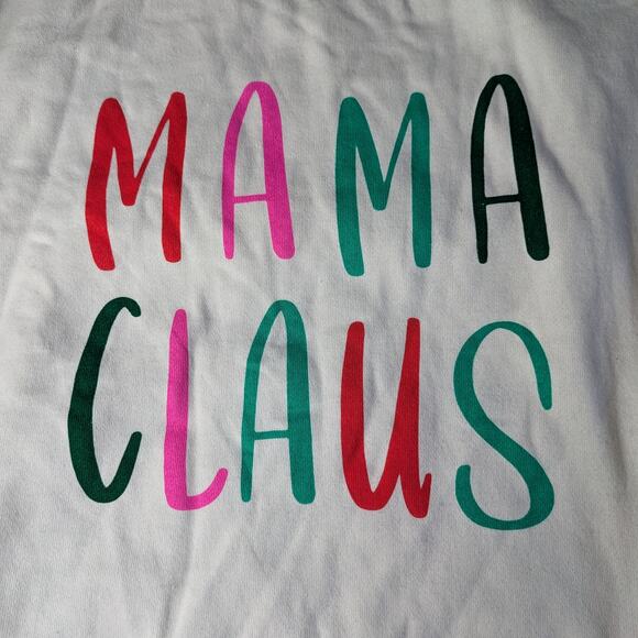 Womens Large Christmas Sweater Dec 25th Mama Claus Comfy Graphic Long Sleeve - Picture 5 of 7